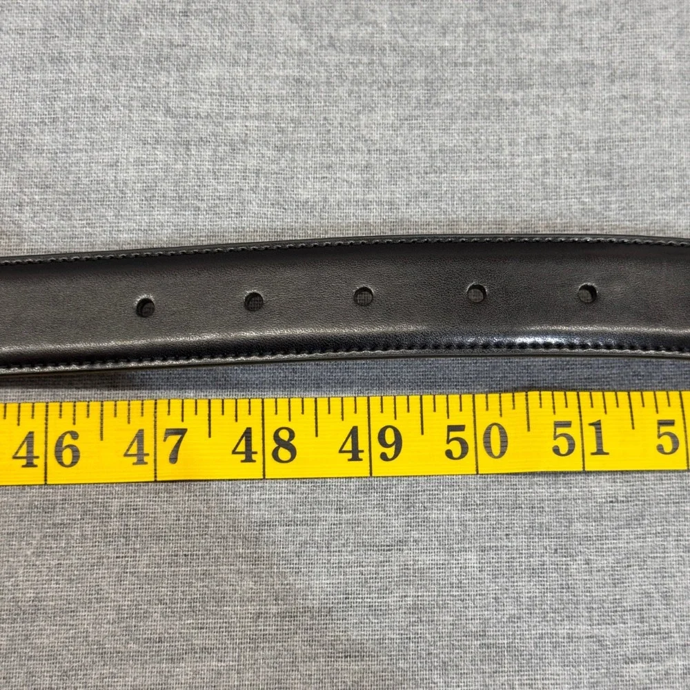 Torino Leather Mens Black Dress Belt Gold Buckle Size 50 Made in USA 4530-50